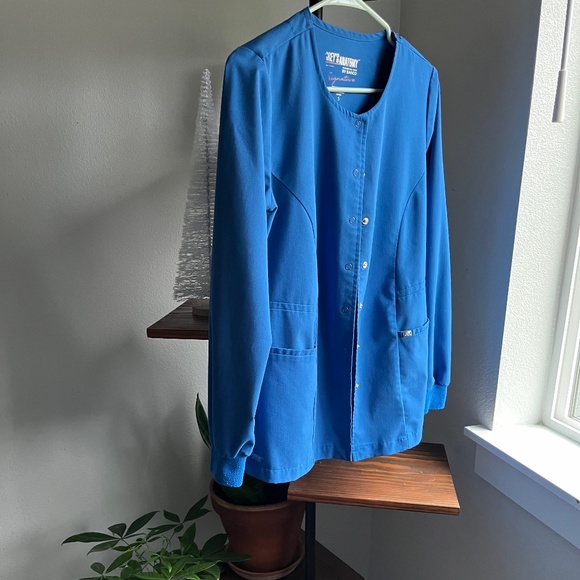 Grey's Anatomy Royal Blue Scrub Jacket Size Small - Picture 1 of 3